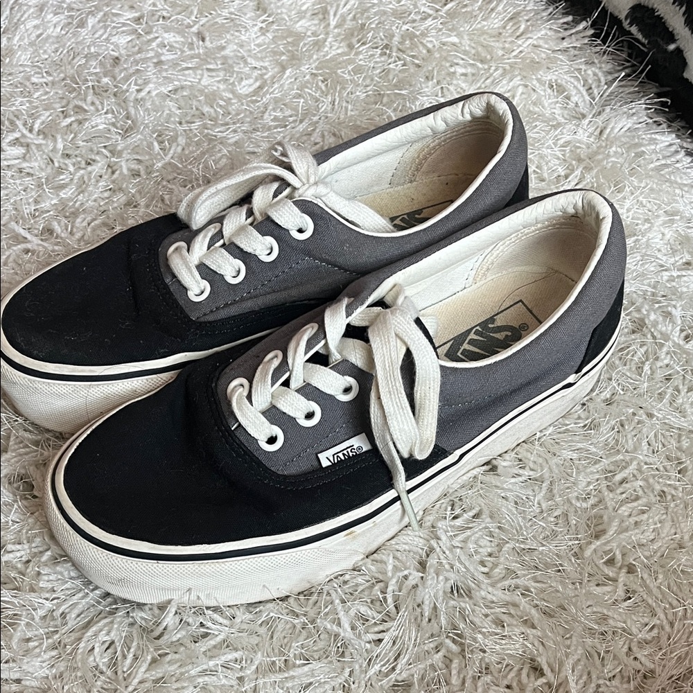 Vans platform era Black and Gray